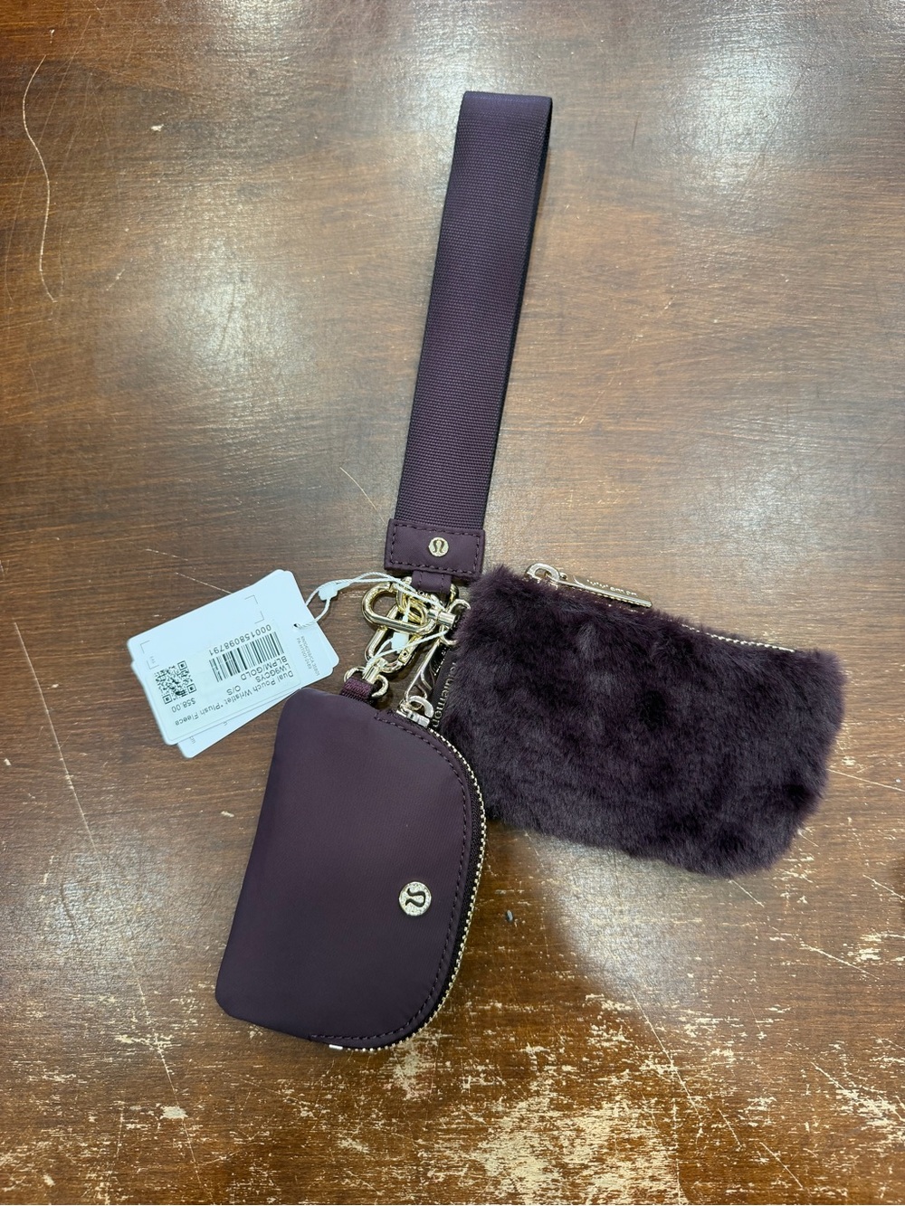 NWT lululemon dual pouch wristlet